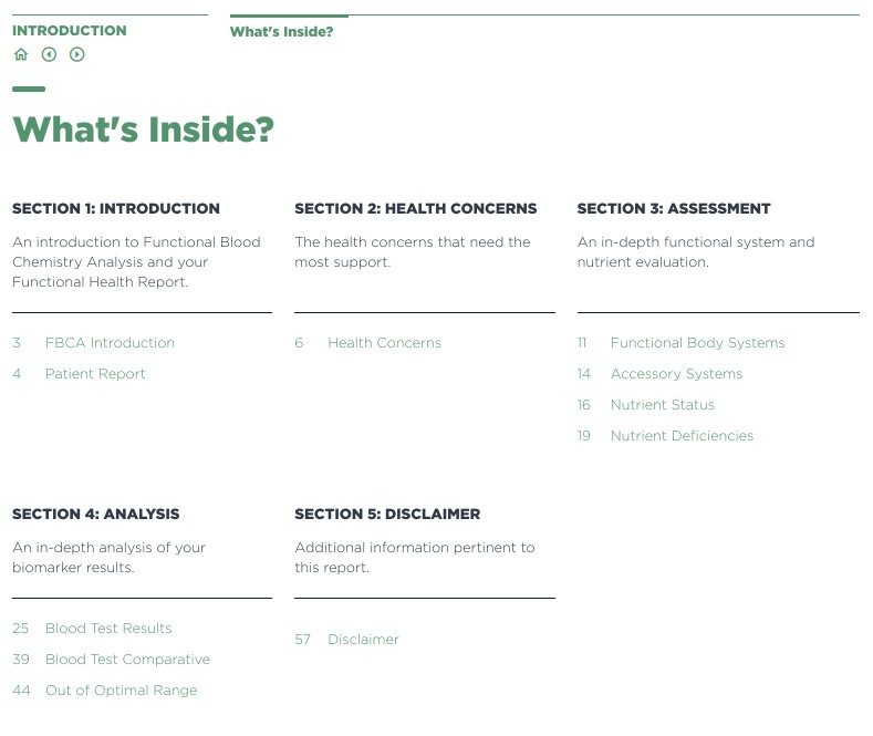 Sample report: what's inside