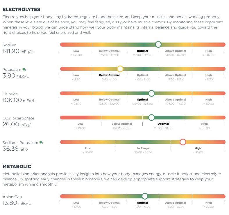 Sample report: electrolytes